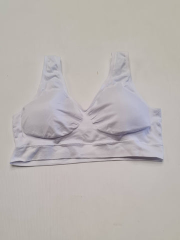 Women's Crop White Bra Size XL/XXL