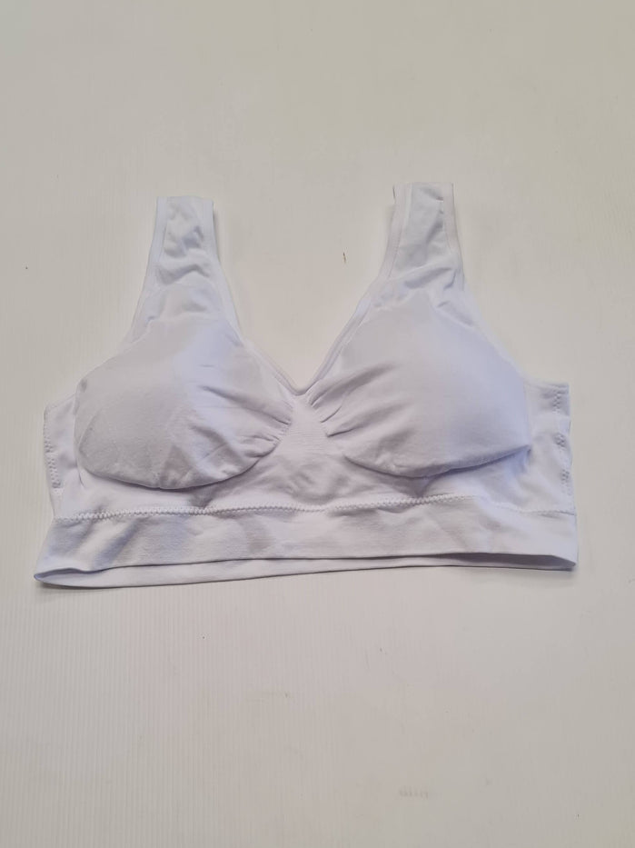 Women's Crop White Bra Size XL/XXL