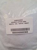 Women's Crop White Bra Size XL/XXL