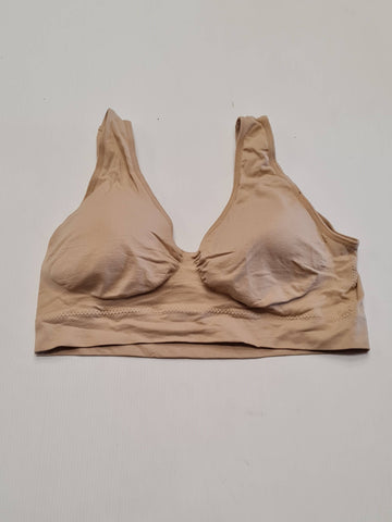 Women's Crop Beige Bra Size XL/XXL