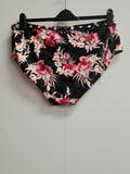 Women's Trop / Polka Flower Printed Bikini Briefs Size 24
