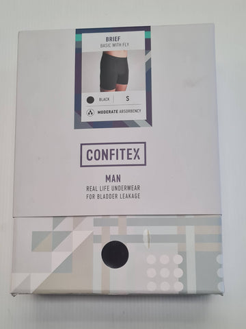 Men's Brief With Fly Incntinence Moderate Absorbency Size S