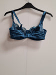 Jasmine Balconette Teal Botanical Bra Size 32D
