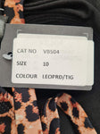 Leopard Print One Piece Swimsuit Size 10