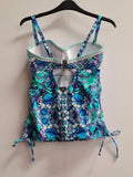 Floral Print Tankini Top Size 34DD