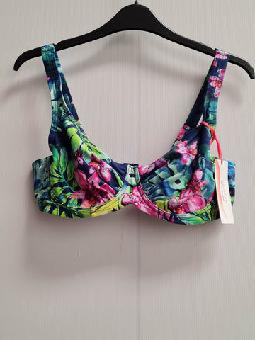 Floral Printed Bikini Top Bra Size 34C