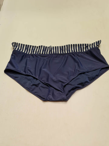Striped Bikini Bottom Brief Size 30
