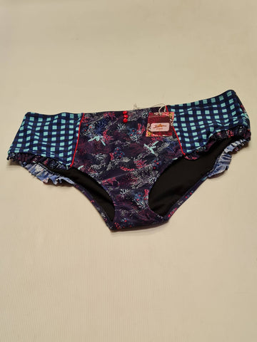 Blue Printed Bikini Bottom Brief Size 26