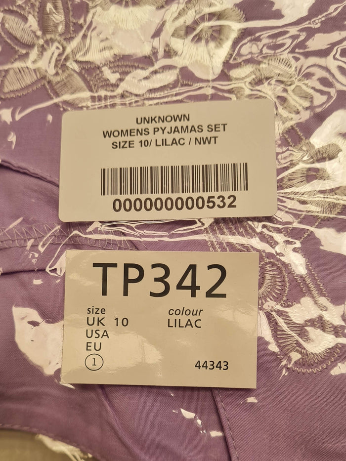 Lilac Pyjamas Set Size 10