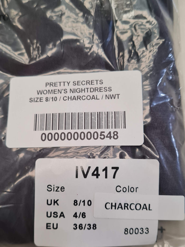 Women's Charcoal Nightdress Size 8/10
