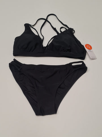Triangle Bikini Set 2 Piece Swimsuit Strappy Back Size L