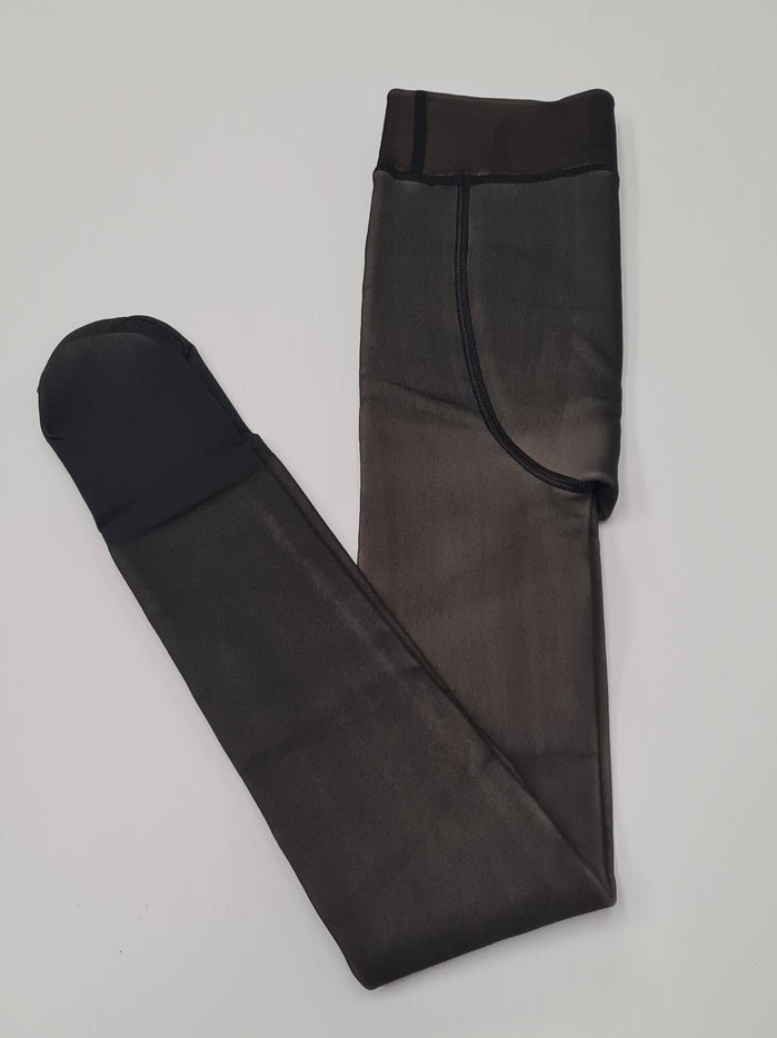 Thermal Fleece Lined Winter Tights Pantyhose Black Size M