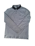 Men's Long Sleeve Polo Shirt Grey Marl L