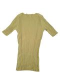 Women's Ribbed Knit Top Lime Green UK 10