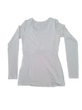 Women's Bamboo Essentials Long Sleeve Top White XS