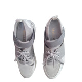 Women's Elast Lace-Up Sneakers Grey Velvet 6