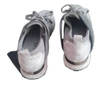 Women's Elast Lace-Up Sneakers Grey Velvet 6