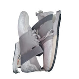 Women's Elast Lace-Up Sneakers Grey Velvet 6