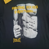 Men's Hooded Short Sleeve T-Shirt Black Grey Yellow XL