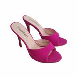 Women's Fuchsia Stiletto Mule Heels UK 6