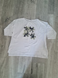 Women's Love Puzzle Print Oversized T-Shirt White One Size