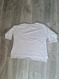 Women's Love Puzzle Print Oversized T-Shirt White One Size