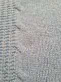 Women's Cable Knit Mock Neck Jumper Blue UK 14