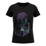 Women's Anime Graphic T-Shirt Black S