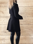 Women's Black Mid-Length Coat Size 6