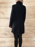 Women's Black Mid-Length Coat Size 6