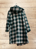 Women's Borg Robe Check Gnmu Size L