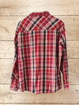Men's Check Cotton Long Sleeve Shirts Size 3XL