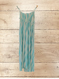 Women Summer Striped Midi Dress Size 10