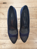 Women's Navy Blue Elegant Stilettos with Studs Size 6