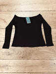 Women's Off Shoulder Top Long Sleeve V Neck Size  M