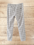 Womens Cropped Geometric Print Trousers Size S