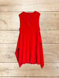 Women Red Midi Dress Size 2 / UK 10