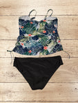 Womens 2 Piece Tankini Set Swimming Costume Size L