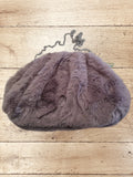 Women's Faux Fur Frame Clutch Bag