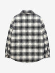 Quilted Plaid Shirt Jacket Black and White Shacket Size XL