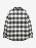 Quilted Plaid Shirt Jacket Black and White Shacket Size XL