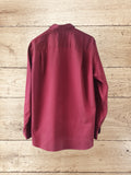 Men's Burgundy Long Sleeve Shirts Size XL / 17.5