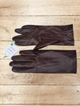 Women's Brown Leather Gloves Size M