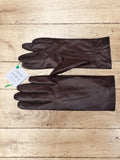 Women's Brown Leather Gloves Size M
