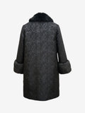 Black Metallic Jacquard Women's Coat Size 10