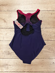 Womens Zip Front Athletic One Piece Swimsuit  Size M / UK 12