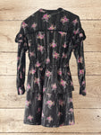 Women's Black Floral Midi Dress Size 8
