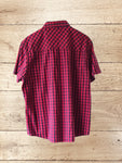 Men's Checkered Shirt With Short Sleeves Size XL