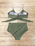 Women Wrap Bikini Set Push Up High Waisted Swimsuits Size S