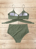 Women Wrap Bikini Set Push Up High Waisted Swimsuits Size S